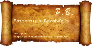 Pattantyus Barabás névjegykártya